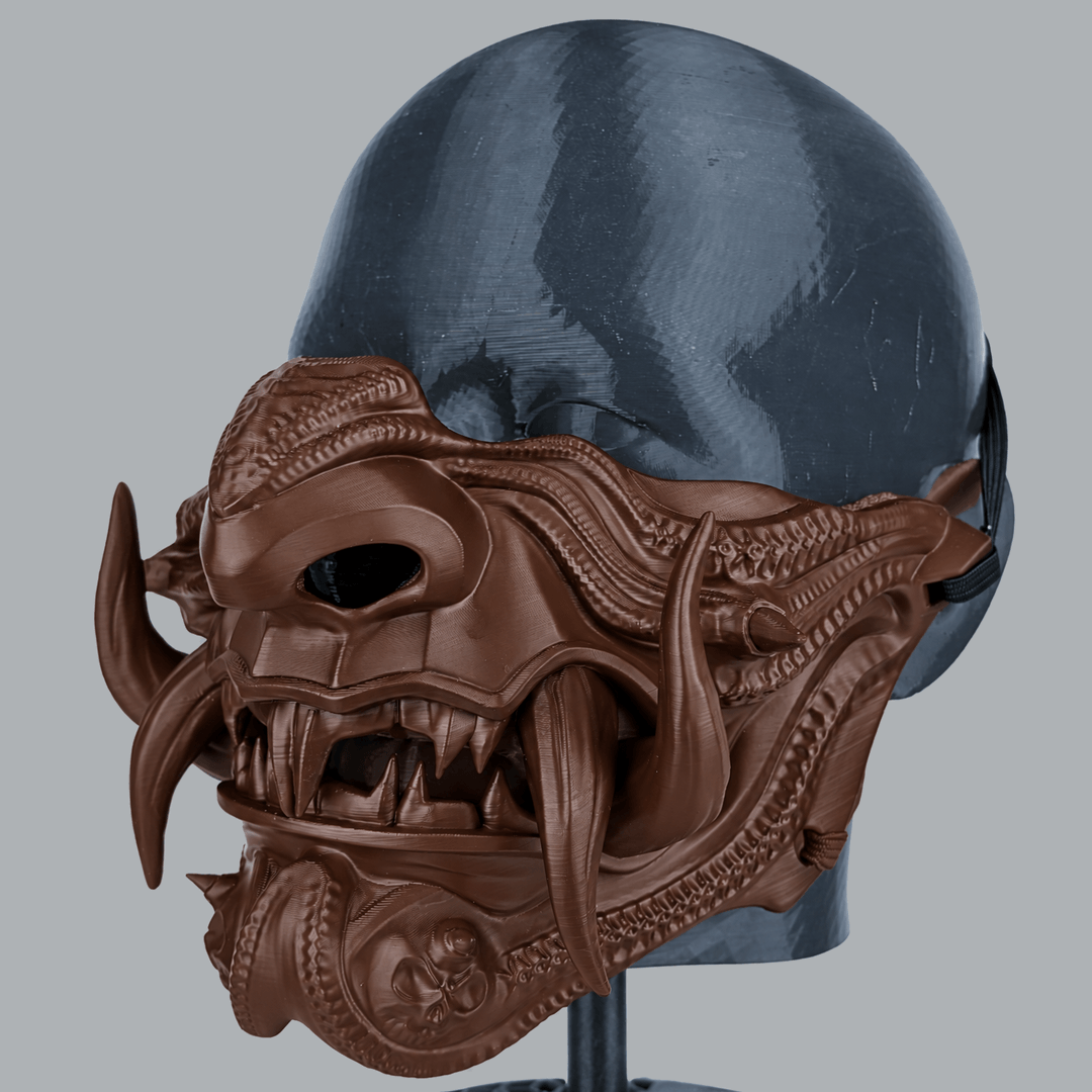 Space Armory Samurai Oni Demon Mask - Shock Brown Masks
